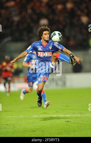 FOOTBALL - FRENCH CHAMPIONSHIP 2011/2012 - EA GUINGAMP v AS MONACO - 17/10/2011 - PHOTO PASCAL ALLEE / DPPI - TRISTAN DINGOME (ASM) Stock Photo