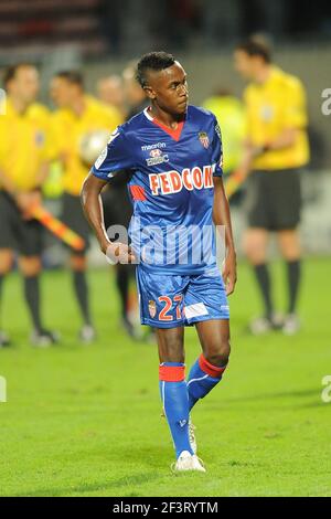 FOOTBALL - FRENCH CHAMPIONSHIP 2011/2012 - EA GUINGAMP v AS MONACO - 17/10/2011 - PHOTO PASCAL ALLEE / DPPI - AADIL ASSANA (ASM) Stock Photo