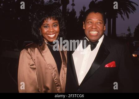 JOHNNY BROWN with daughter Sharon Brown 1989 Credit: Ralph Dominguez ...