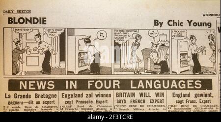 Blondie' by Chic Young cartoon strip in the Daily Sketch newspaper