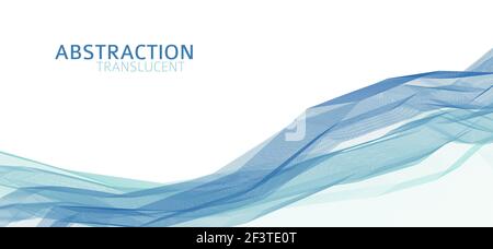 Complicated translucent blend abstraction on a white. Subtle vector graphic with broken polyline Stock Vector
