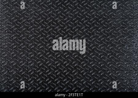 Rubber background. Black rubber grooved surface with background tread pattern. Stock Photo