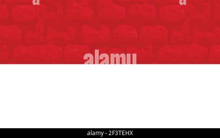 Poland flag with waving grunge texture. Vector background. Stock Vector