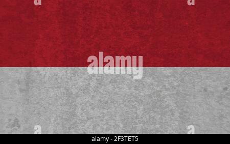 Poland flag with waving grunge texture. Vector background. Stock Vector