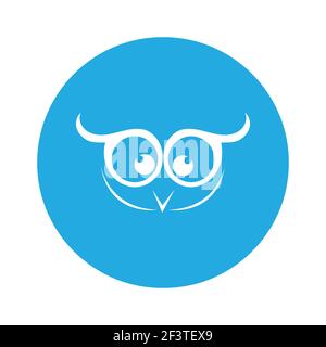 Owl simple logo vector illustration template design. Stock Vector