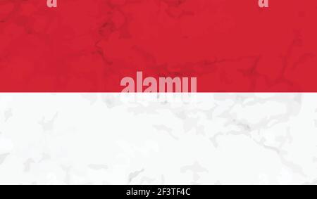 Poland flag with waving grunge texture. Vector background. Stock Vector