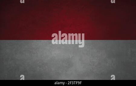Poland flag with waving grunge texture. Vector background. Stock Vector