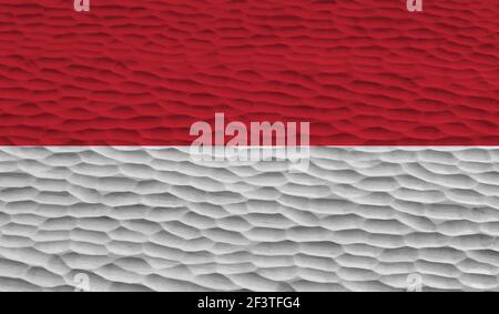 Poland flag with waving grunge texture. Vector background. Stock Vector