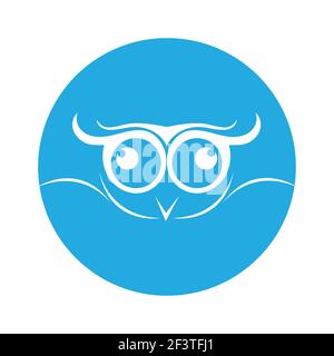 Owl simple logo vector illustration template design. Stock Vector