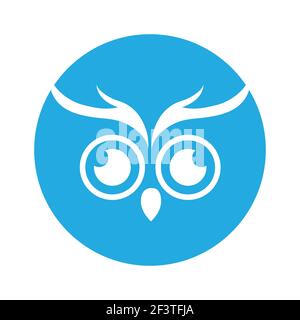 Owl simple logo vector illustration template design. Stock Vector