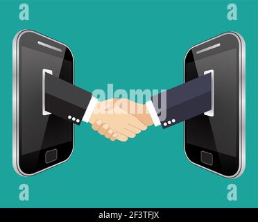 business on mobile concept illustration Stock Vector