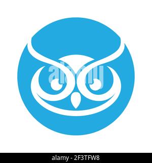 Owl simple logo vector illustration template design. Stock Vector