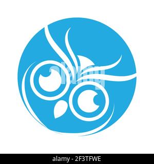 Owl simple logo vector illustration template design. Stock Vector