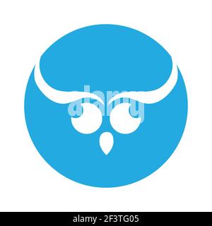 Owl simple logo vector illustration template design. Stock Vector