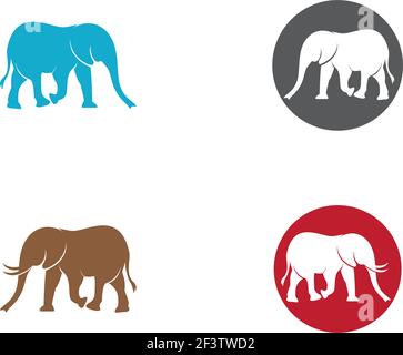 Elephant logo template vector icon illustration design Stock Vector