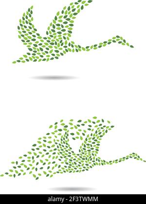 Swan logo Template vector icon illustration design Stock Vector