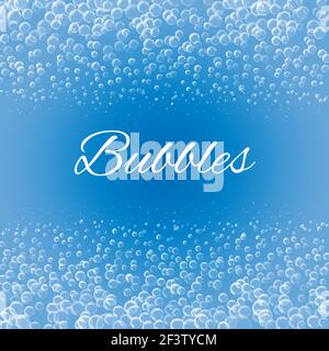 bubbles on blue background, Stock Vector