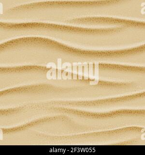 Top view seamless sea sand. Vector ocean beach background Stock Vector