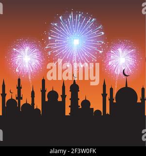 Muslim community festival. Stock Vector