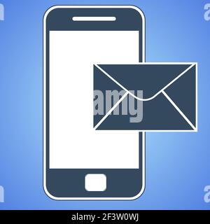 mail smartphone icon Stock Vector
