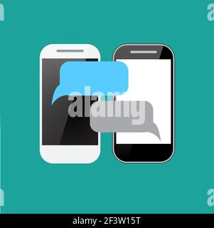Two smartphones with blank Stock Vector