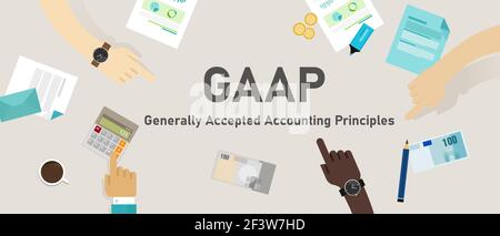 GAAP generally accepted accounting principles compliance Stock Vector
