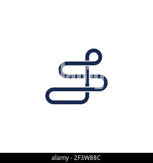 abstract letter sd simple geometric line logo vector Stock Vector