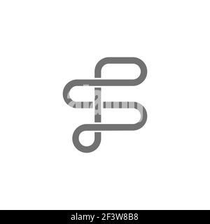 simple geometric letter sp infinity design logo vector Stock Vector