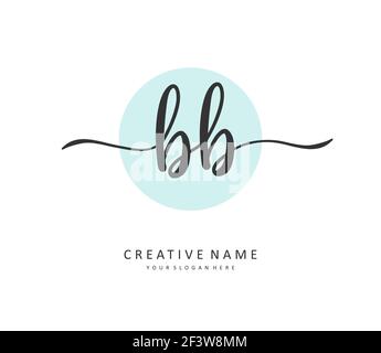 BB Initial letter handwriting and signature logo. A concept handwriting initial logo with template element. Stock Vector