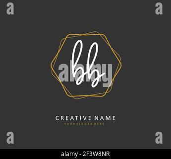 BB Initial letter handwriting and signature logo. A concept handwriting initial logo with template element. Stock Vector