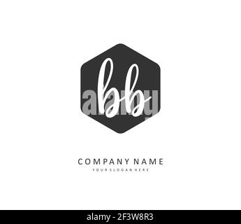 BB Initial letter handwriting and signature logo. A concept handwriting initial logo with template element. Stock Vector