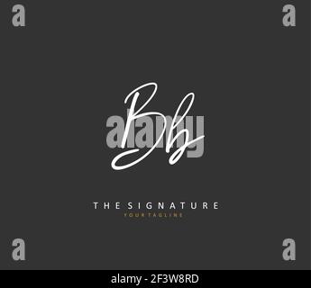 BB Initial letter handwriting and signature logo. A concept handwriting initial logo with template element. Stock Vector