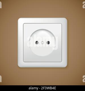 Closeup of electrical outlet. Stock Vector