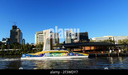 The CityCat river transport service in Brisbane, Australia. Stock Photo