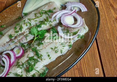 Ardglass Potted Herring - classic dish from Northern Ireland Scotch cure Stock Photo