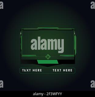 Twitch panels for live streaming Stock Vector