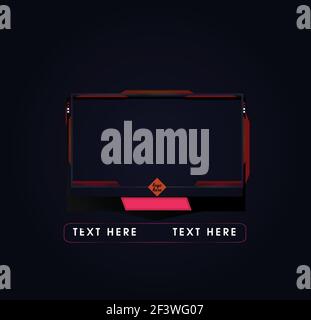Twitch panels for live streaming Stock Vector