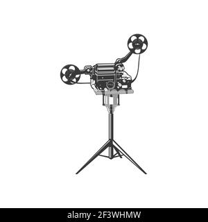 Film reel box or analog photocamera isolated photo shooting equipment  monochrome icon. Vector photographer instrument, photo-camera in black and  white Stock Vector Image & Art - Alamy