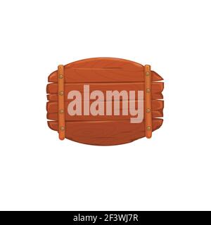 Billboard with wooden planks and nails isolated plaque post-board. Vector knocked together old wood planks, sign board timber panel banners with nails Stock Vector