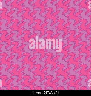 Childish illustration of pegasus pattern, winged horse pattern in cartoon style Stock Vector