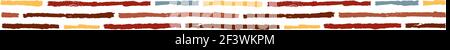 Linear border made in tribal style, made from hand-drawn drawings. Stock Vector