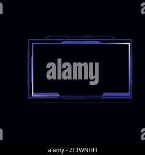 face cam, web camera, webcam, game, streaming panels, screens and  overlays for live broadcasting, gamers and streamers Stock Vector