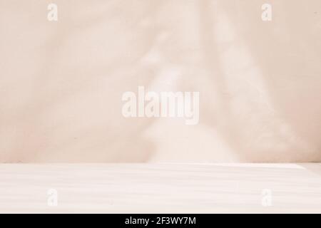 Clay eco-plaster texture. Sunny spring and summer rustic background Stock Photo