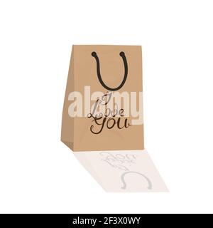 Gift paper crafting package, vector illustration design. Stock Vector