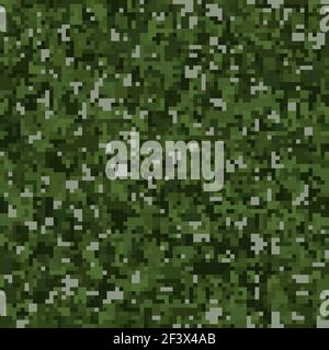 Camouflage pattern background. Classic clothing style masking camo repeat print Stock Vector