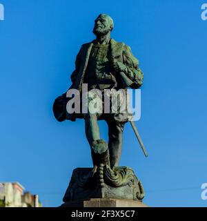 Ferdinand Magellan statue in Lisbon (Portugal) Stock Photo