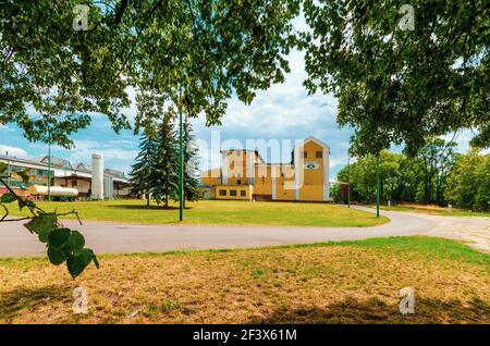 The Nymburk Brewery was founded in 1895, famous czech writer Bohumil Hrabal lived here in 1919-1947. Stock Photo