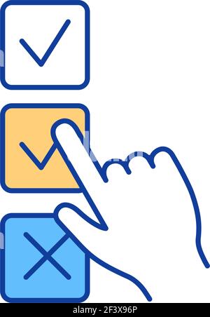Voting RGB color icon Stock Vector