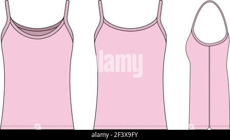 Woman camisole dress template vector illustration Stock Vector