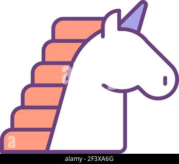 Imagination development RGB color icon Stock Vector